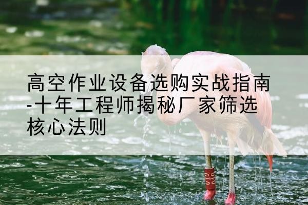 麻山剪叉式升降机厂家-高空作业设备选购实战指南-十年工程师揭秘厂家筛选核心法则