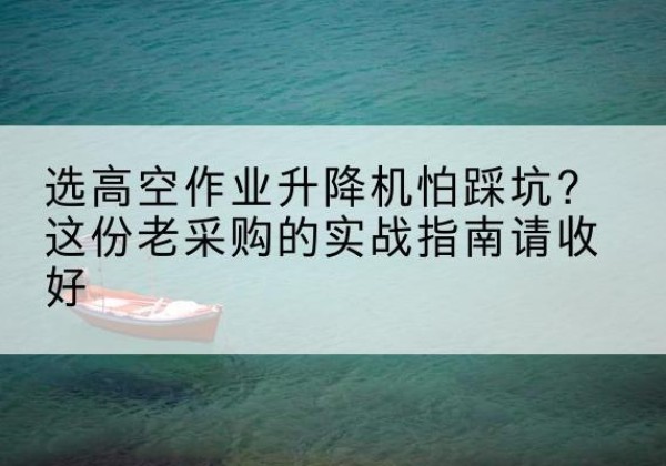 麻山高空作业升降机厂家推荐-选高空作业升降机怕踩坑？这份老采购的实战指南请收好